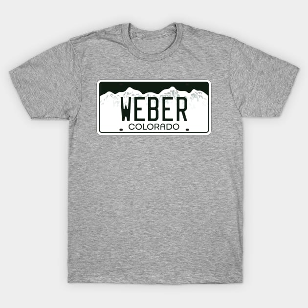 Colorado custom vanity Weber license plate T-Shirt by zavod44